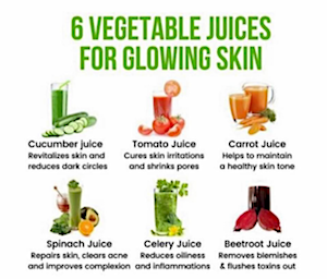 Juices six for Skin health